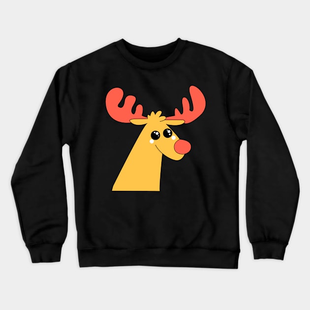 Christmas Moose Crewneck Sweatshirt by theladyernestember